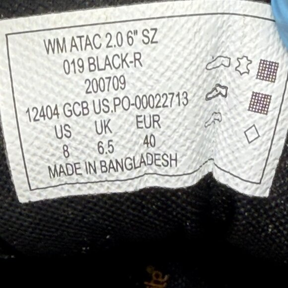 5.11 ATAC 2.0 Boots Womens Size 8 Black Tactical Zip Up Side Leather Duty Work - Picture 8 of 8